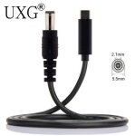 C�ble d'alimentation pd de type c usb c, entr�e vers rectangle, 5. 5x2. 1mm, pour ordinateur portable ...
