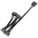 Câble d'alimentation sata 4 broches ide molex to1 / 2 / 3 / 4 / 5 ports 15 broches, fil 18awg pour disque ... Câble d'alimentation sata 4 broches ide molex to1 / 2 / 3 / 4 / 5 ports 15 broches, fil 18awg pour disque ...