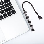 Cble d'alimentation sata 4 pins ide molex 1  5, 18 awg, noir, 40 cm, 1 pc, cordon adaptateur, rpartiteur, ...