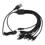 Cble d'alimentation universel usb vers dc 10 en 1, adaptateur de chargeur de tlphone portable, prise ...