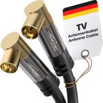 C�ble d'antenne 4k, c�ble tv coud� � 90 - c�ble tv avec fiche m�tallique incassable pour la t�l�vision ...