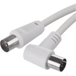 C�ble d'antenne coaxial pour tv num�rique, r�cepteur, sat - double blindage, connecteur m�le droit vers ...