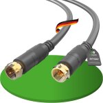 C�ble d'antenne sat c�ble coaxial c�ble satellite tv 0, 50m double blindage f - fiche, pour hdtv, r�cepteur, ...