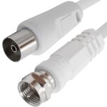 Cble d'antenne - satellite, cble tv sat 75 ohm, connecteur rf coaxial femelle vers connecteur type ...