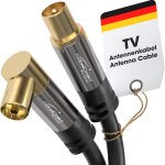 C�ble antenne tv 4k, c�ble coaxial 90 coud� / droit 3 m c�ble tv num�rique / analogique disponible en ...