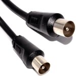 Cble antenne de tv de 75 ohm mle 2. 5 m noir