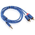 Cble audio 0. 5 / 1 / 1. 8 / 3 / 5 / 10 / 15m, cble audio rca mle vers jack 3. 5mm vers 2 rca aux, ...