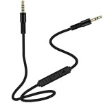 Cble audio 1. 2m, prise plaque or, contrle du volume, cordon aux mle  mle de 3. 5mm avec micro ...