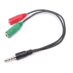Cble audio 2 en 1 pour couteurs, 3. 5mm, adaptateur jack femelle, sparateur, cble audio pour bote ...