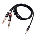 C�ble audio 3. 5mm � double 6. 35mm, convertisseurs aux, 2 prises 6. 5 mono � 3. 5 m�le pour t�l�phone, ...