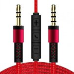 Cble audio 3. 5mm vers jack 3. 5mm, cble aux mle vers mle avec micro pour contrle de volume, pour ...