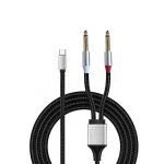 Câble audio adaptateur usb c vers double 6, 35mm trs stéréo mâle, type c vers 1 / 4 jack 6. 6ft / 2m ... Câble audio adaptateur usb c vers double 6, 35mm trs stéréo mâle, type c vers 1 / 4 jack 6. 6ft / 2m ...