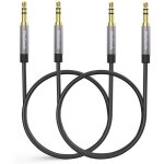 Cble audio auxiliaire de 3, 5 mm court (0, 5 mtres, lot de 2) cble audio stro mle vers mle pour ...