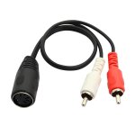 Câble audio din 5 broches vers rca, 5 broches din femelle vers 2 rca mâles Câble audio din 5 broches vers rca, 5 broches din femelle vers 2 rca mâles