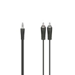 Cble audio, fiche jack mle 3, 5mm - 2 fiches rca mles, stro, 5, 0 m