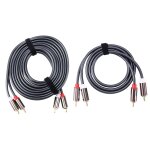 C�ble audio hifi 2 pi�ces rca vers 2 rca m�le vers m�le, fil de haut - parleur pour amplificateur dvd ...