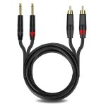 Cble audio hifi stro 6, 35 mm vers 2 cbles rpartiteurs en y trs 6, 35 vers double cble adaptateur ...