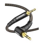 Cble audio jack  angle droit 3. 5mm mle vers 3. 5mm mle plaqu or cable jack auxiliaire  90 degrs ...
