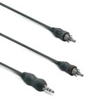 C�ble audio jack st�r�o 3, 5 mm m�le / 2 rca m�le 5 m