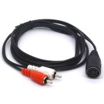 Câble audio midi din 7 broches femelle vers double rca mâle de qualité professionnelle pour systèmes ... Câble audio midi din 7 broches femelle vers double rca mâle de qualité professionnelle pour systèmes ...