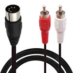 Câble audio midi vers rca, 5 broches din mâle vers 2 prises rca phono mâles pour systèmes stéréo bang ... Câble audio midi vers rca, 5 broches din mâle vers 2 prises rca phono mâles pour systèmes stéréo bang ...