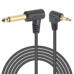 Câble audio mono mâle 6. 35 mm vers mono mâle 3. 5 mm, câble audio stéréo avec adaptateur d'angle droit ... Câble audio mono mâle 6. 35 mm vers mono mâle 3. 5 mm, câble audio stéréo avec adaptateur d'angle droit ...