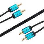 Cble audio rca - 10m, 2 mles vers 2 mles cble cinch stro jack, compatible avec platine cd, haut ...