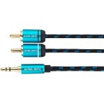 Câble audio stéréo - 2m jack 3, 5mm mâle vers 2 rca cinch mâle, connecteurs plaqués or, gaine tressée ... Câble audio stéréo - 2m jack 3, 5mm mâle vers 2 rca cinch mâle, connecteurs plaqués or, gaine tressée ...