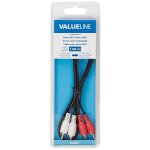 Câble audio stéréo 2x rca mâles vers 2x rca mâles 10, 0 m noir Câble audio stéréo 2x rca mâles vers 2x rca mâles 10, 0 m noir