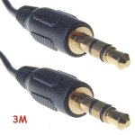 Cable audio stereo jack 3. 5mm, couleur: noir black, longueur: 1. 5m, modele: 1. jack 3. 5 male / male ...