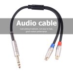 C�ble audio st�r�o trs 6. 35 m�le vers double rca femelle, connecteur 1 � 2 y, adaptateur, cordon s�parateur ...