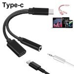 Cble audio usb type c vers 2 en 1 jack 2018mm, convertisseur et rcepteur pour sparateur audio, 3. ...