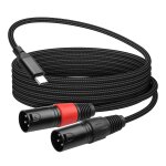 C�ble audio usb - c vers double xlr m�le de 6, 6 pieds de type c vers 2 connecteurs xlr m�les - amplificateur ...