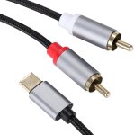 Câble audio usb - c vers rca de 2 m, câble répartiteur mâle type - c vers 2 rca mâle pour téléphone, ... Câble audio usb - c vers rca de 2 m, câble répartiteur mâle type - c vers 2 rca mâle pour téléphone, ...