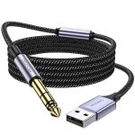 Câble audio usb vers 6. 35mm, câble guitare usb vers 6. 35mm câble instrument professionnel en nylon ... Câble audio usb vers 6. 35mm, câble guitare usb vers 6. 35mm câble instrument professionnel en nylon ...