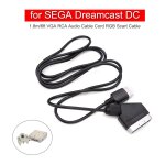 Cble audio vga rca de 1. 8m / 6 pieds, cordon de jeu, lignes pritel, rvb, pour sega dreamcast dc, accessoire ...
