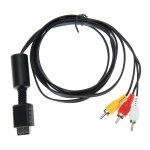 C�ble audio - vid�o av de 6 pieds, 1. 8m, adaptateur de ligne rca pour sony ps2 ps3, syst�me playstation ...