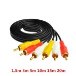 Cble audio vido av composite 3rca mle  3 rca mle, prise 3x rca, vente au dtail et en gros, 1. 5m ...