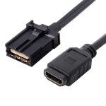 Cble audio vido hdmi 1. 4 type e mle vers type a femelle 0, 3 m 4k 60 hz haute vitesse qualit automobile ...