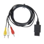 Cble audio et vido pour nintendo 64, 1. 8m, cble av vers rca, pour super gamecube n64 snes, accessoire ...