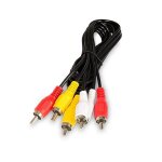 C�ble audio vid�o rca, 3 x rca m�le � 3 x rca m�le rouge / blanc / jaune, noir