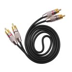 Cable audio vid�o st�r�o 2rca vers 2rca male pour amplificateurs de haut - parleur dvd karaok�, 1 m