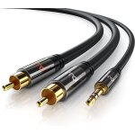 Câble audio y de 10m hq stéréo jack 3, 5mm vers rca y - câble 1 x fiche jack mâle vers 2 x fiches cinch ... Câble audio y de 10m hq stéréo jack 3, 5mm vers rca y - câble 1 x fiche jack mâle vers 2 x fiches cinch ...