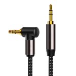 Cble auxiliaire (2 m), 3, 5 mm mle vers mle, cble de casque  angle droit de 90 degrs, cble audio ...