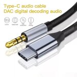 Câble auxiliaire usb type c vers jack 3. 5 mm, adaptateur audio dac pour haut - parleur de voiture, câble ... Câble auxiliaire usb type c vers jack 3. 5 mm, adaptateur audio dac pour haut - parleur de voiture, câble ...