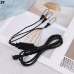 Cble av audio vido vers rca pour playstation, extension de donnes composite, psp portable 2000 3000 ...
