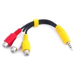 C�ble av pour t�l�viseurs sony ¿ adaptateur mini av m�le 3, 5 mm vers 3 rca femelles ¿ longueur 9 pouces ...