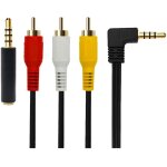 Cble pour camscope 3, 5 mm vers rca av coud, 3, 5 mm mle vers 3 rca mle, cble audio stro et vido ...
