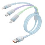 C�ble de charge 3 - en - 1 usb vers double usb - c et 8 pin 1, 2 m charge rapide 6a yonis
