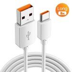 Cble de charge usb type c super long pour tlphone android, chargeur rapide, ligne de donnes, fil, ...